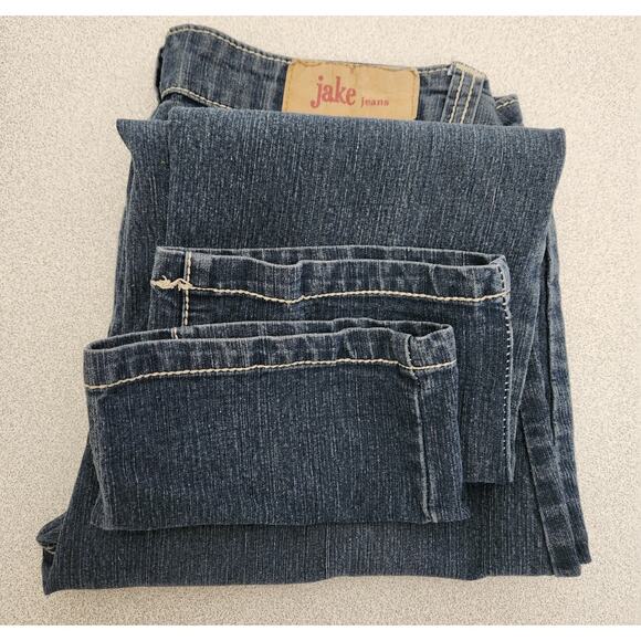 Jake Jeans Dark Blue Bella Flap Pockets Cropped Jeans 9 Juniors Lightweight Soft - Picture 4 of 4